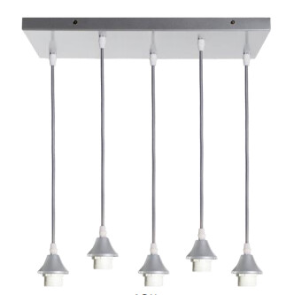 Newtown 5 Light Pendant Silver