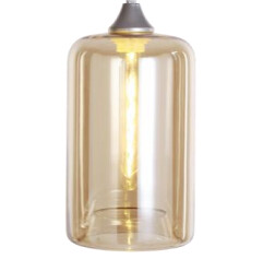 Newtown Narrow Glass Cylinder Shade Amber