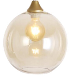 Newtown Globe Glass Shade Amber