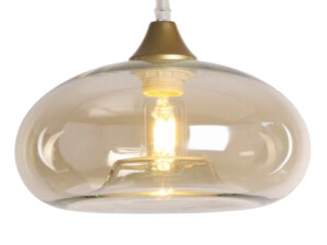 Newtown Mushroom Glass Shade Amber
