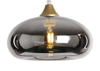 Newtown Mushroom Glass Shade Silver