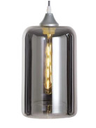 Newtown Smoked Narrow Cylinder Glass Shade