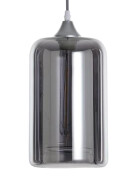Newtown Silver Narrow Cylinder Glass Shade