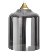 Newtown Silver Wide Glass Cylinder Shade
