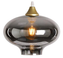Newtown Silver Squashed Globe Glass Shade