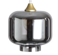 Newtown Silver Short Glass Cylinder Shade