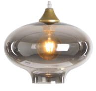 Newtown Smoked Squashed Globe Glass Shade