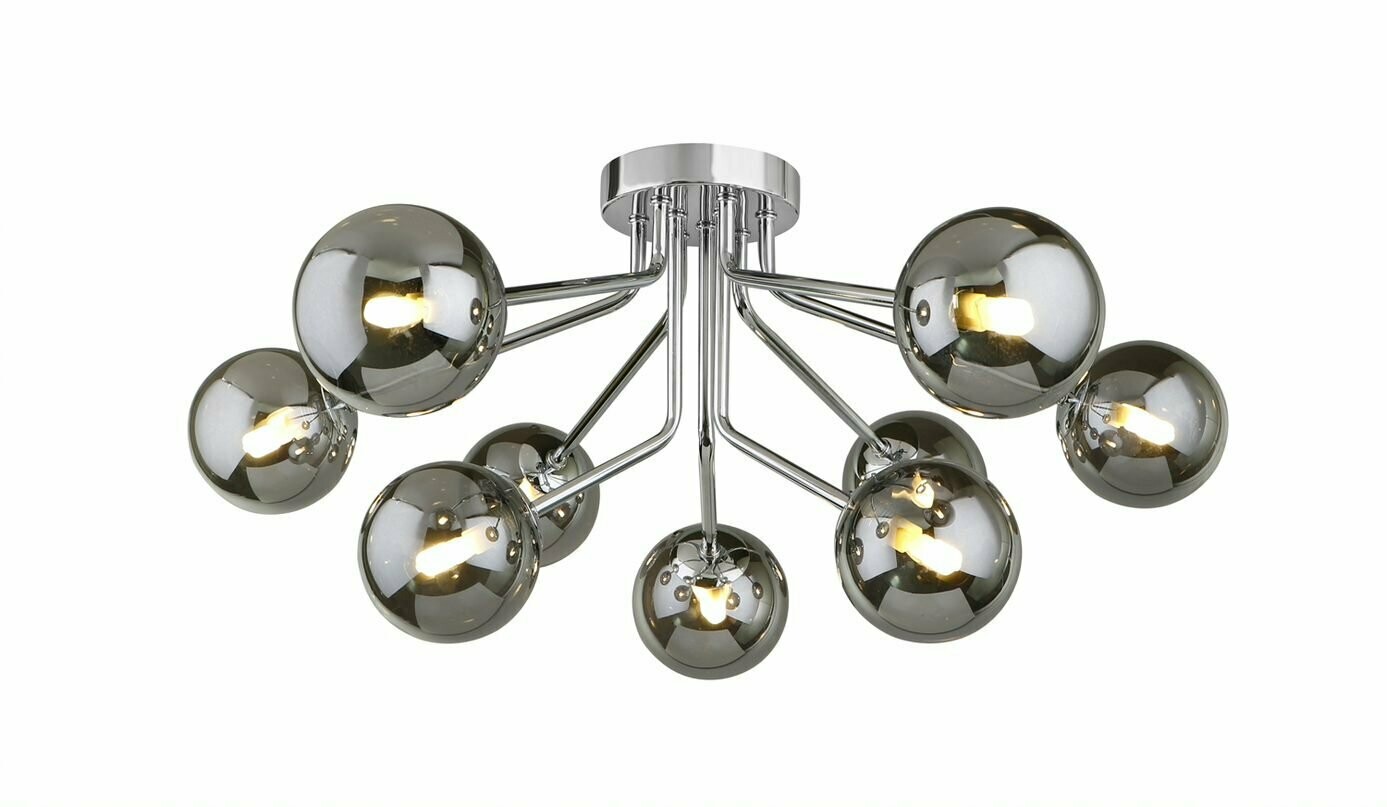 Sphere 9 Light Semi Flush Chrome
