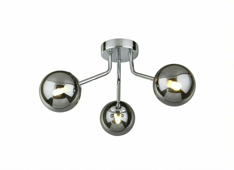 Sphere 3 Light Semi Flush Chrome