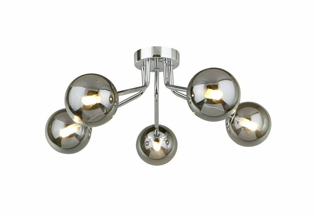 Sphere 5 Light Semi Flush Chrome