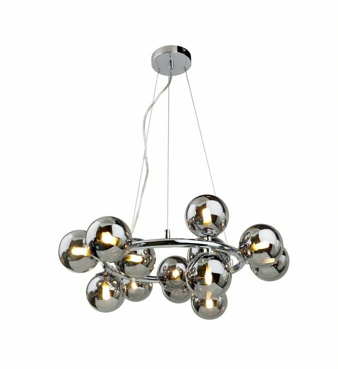 Sphere 15 Light Round Pendant Chrome