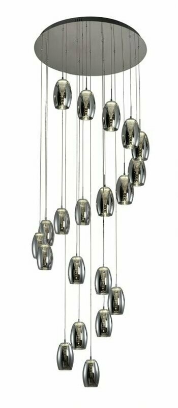 Komo 12 Light LED Pendant Smoked
