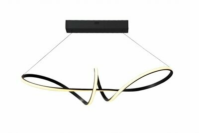 Wave LED Pendant Black