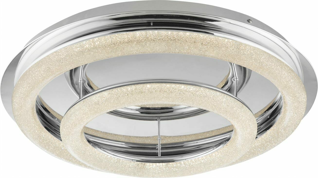Circ Large LED Flush Fitting Chrome With Remote Control