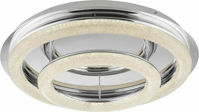 Circ Large LED Flush Fitting Chrome With Remote Control