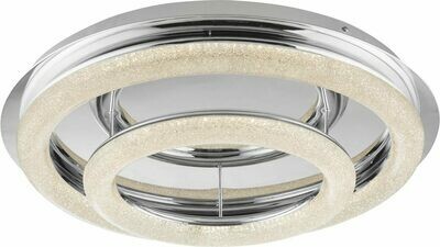 Circ Large LED Flush Fitting Chrome With Remote Control