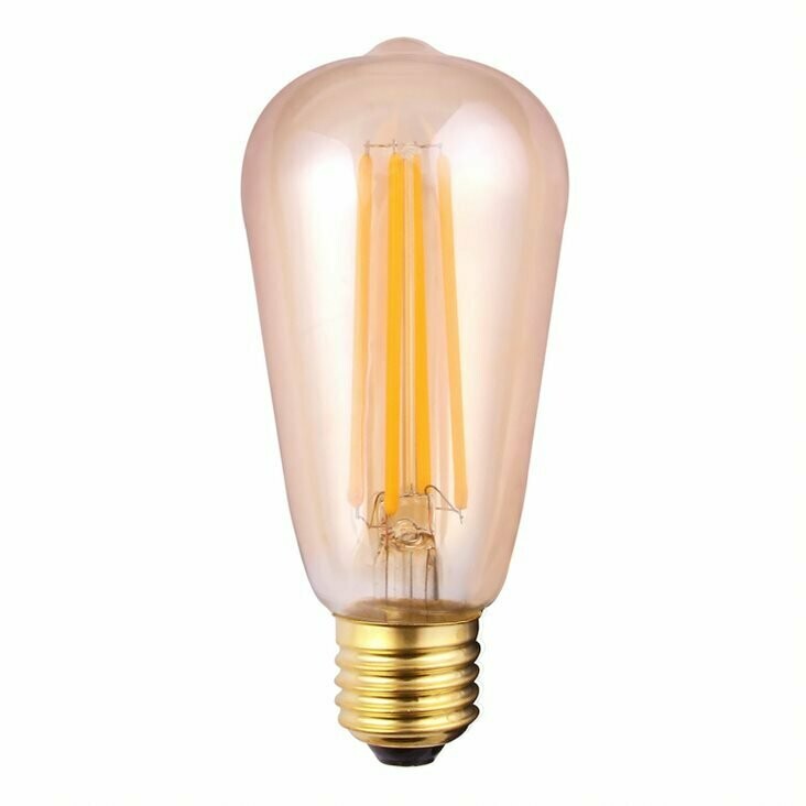 8W Tinted Squirrel Cage Bulb E27 Dimmable