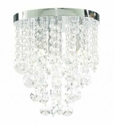 Celeste  4 Light Crystal Bathroom Flush Chrome