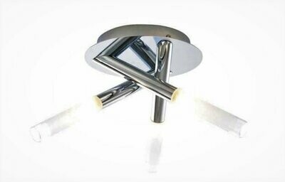 Crux 3 Light Ceiling Flush Bathroom IP44