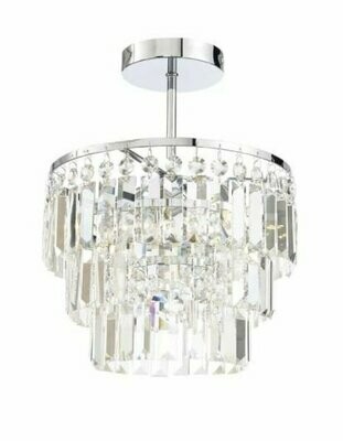 Belle Crystal Bathroom Light Chrome