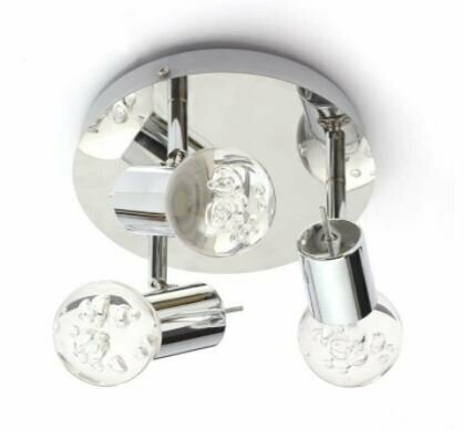 Bubble 3 Light LED Bathroom Ceiling Light Chrome