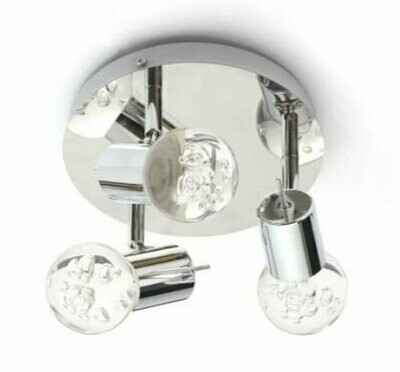 Bubble 3 Light LED Bathroom Ceiling Light Chrome