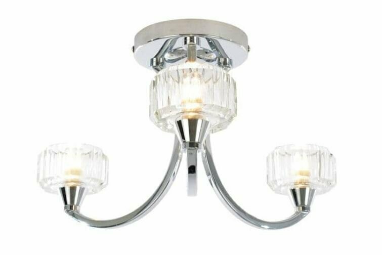 Octan 3 Light Bathroom Fitting  Chrome IP44