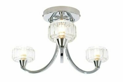 Octan 3 Light Bathroom Fitting  Chrome IP44