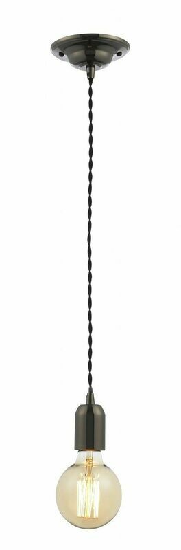 Decorative Cable Set Black Twisted Cord