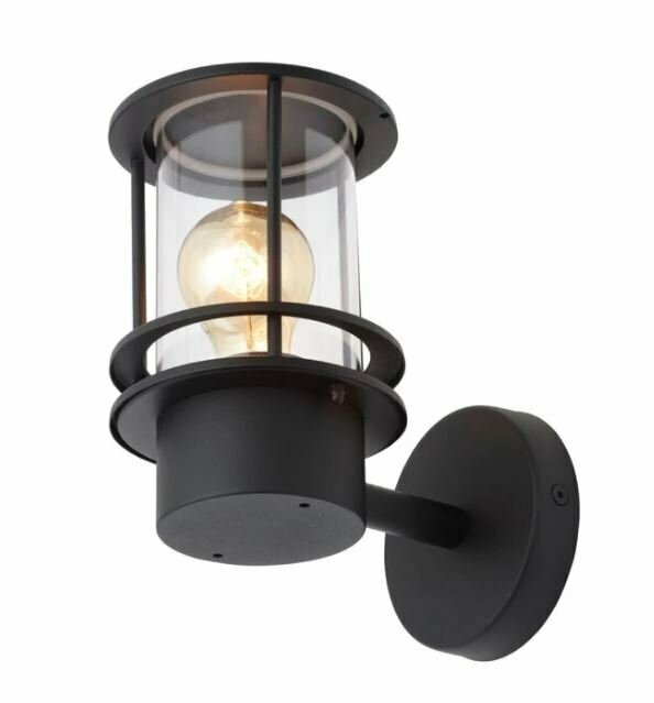 Leonis Black Outdoor Wall Lantern