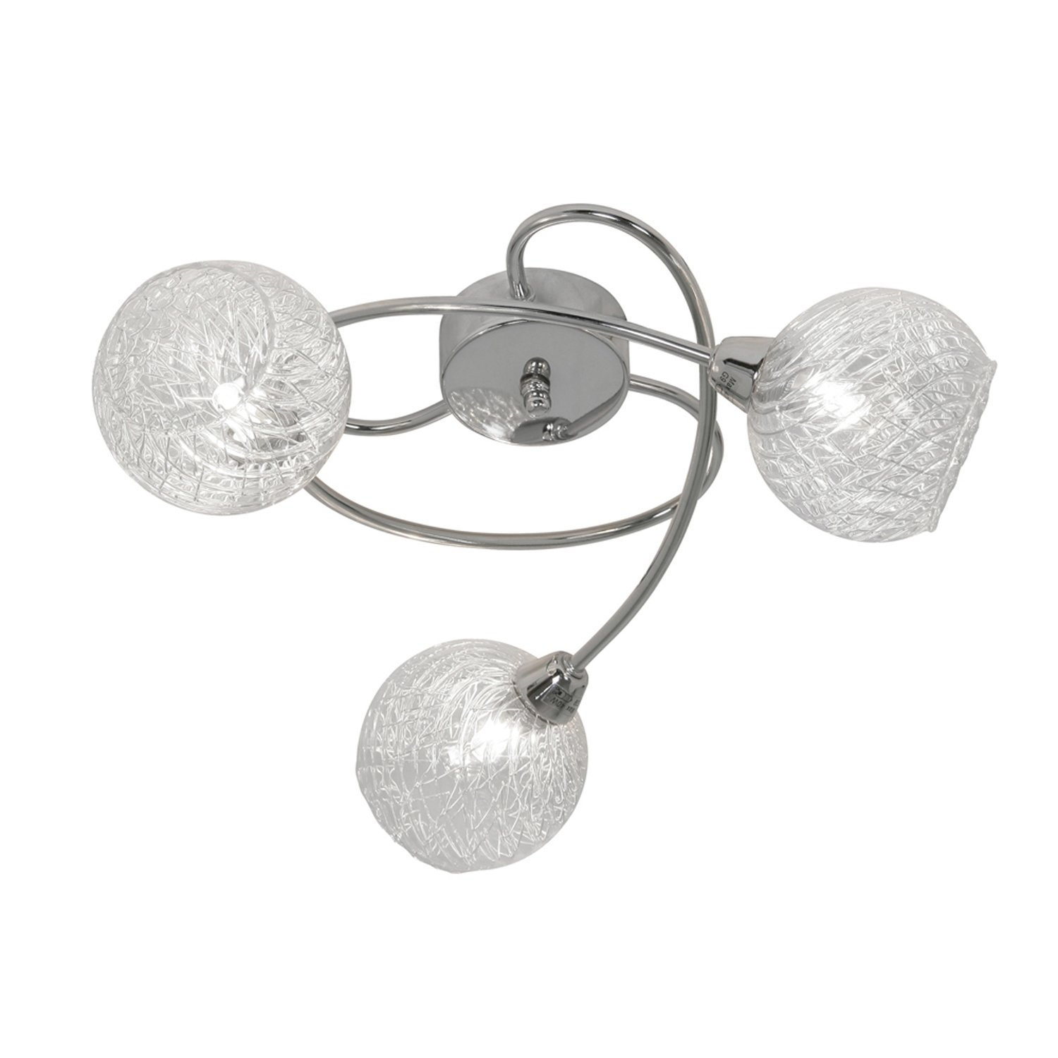 Tarn 3 light semi flush fitting in polished chrome