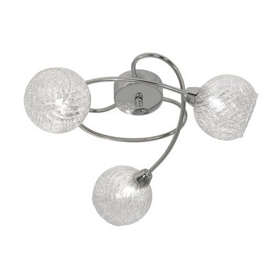 Tarn 3 light semi flush fitting in polished chrome