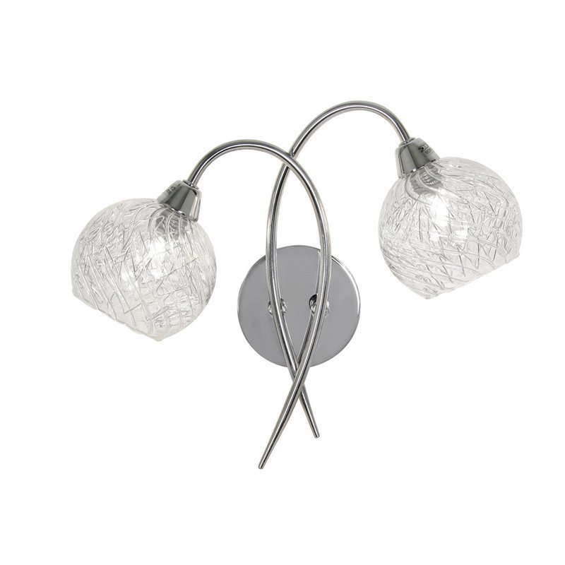 Tarn Twin wall light fitting in chrome