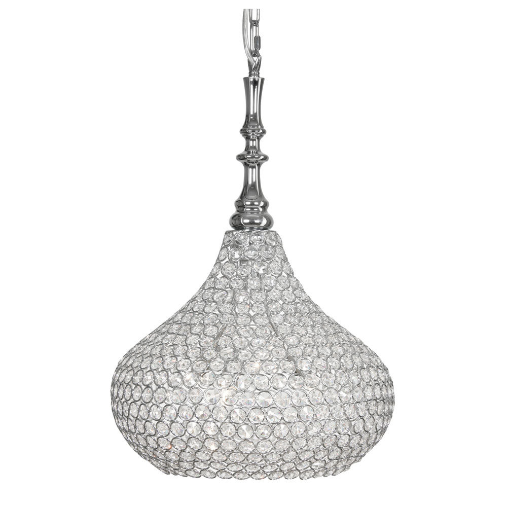 Santi Chrome & Crystal Pendant