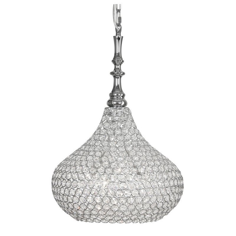Santi Chrome & Crystal Pendant