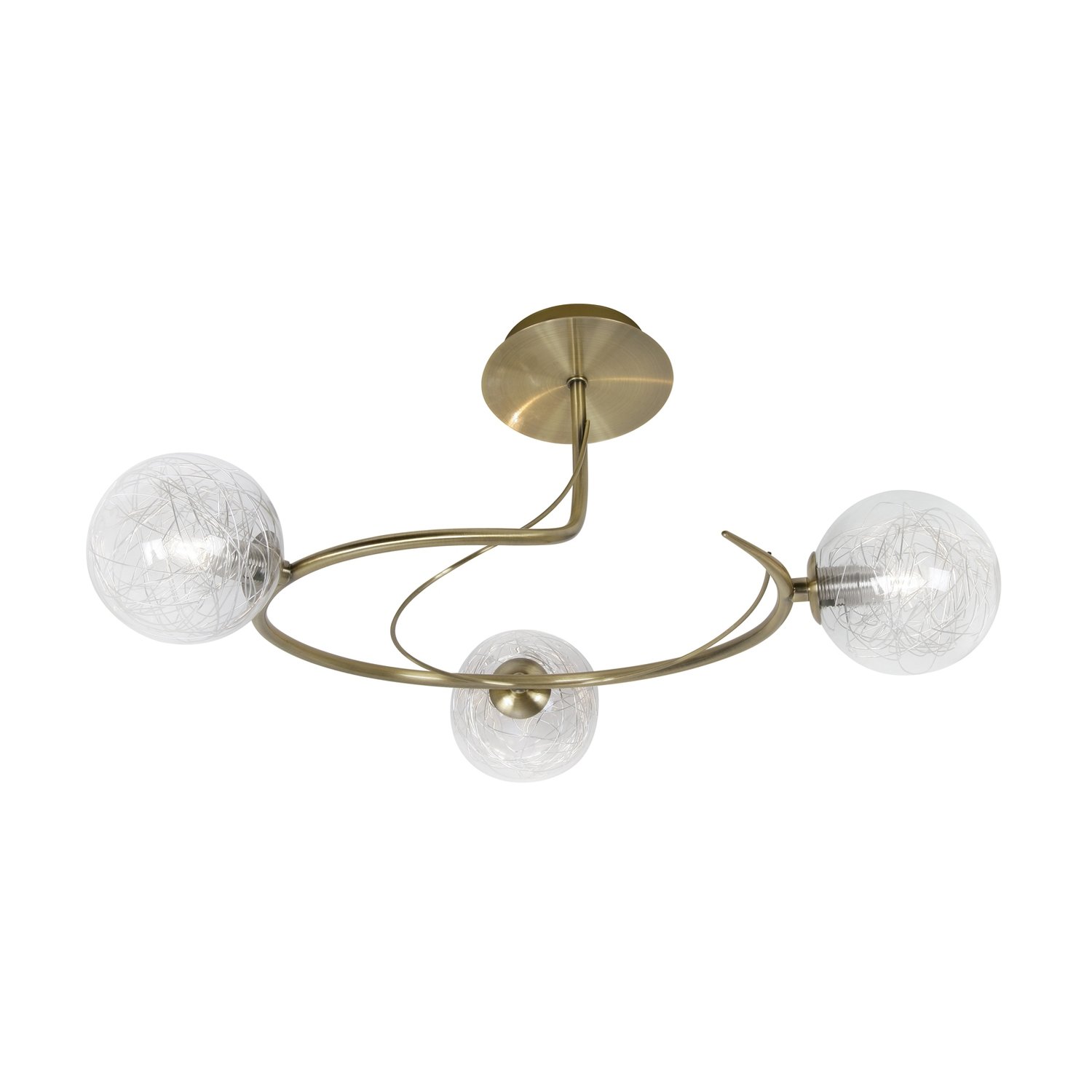 TABIA  Antique Brass 3 light fitting