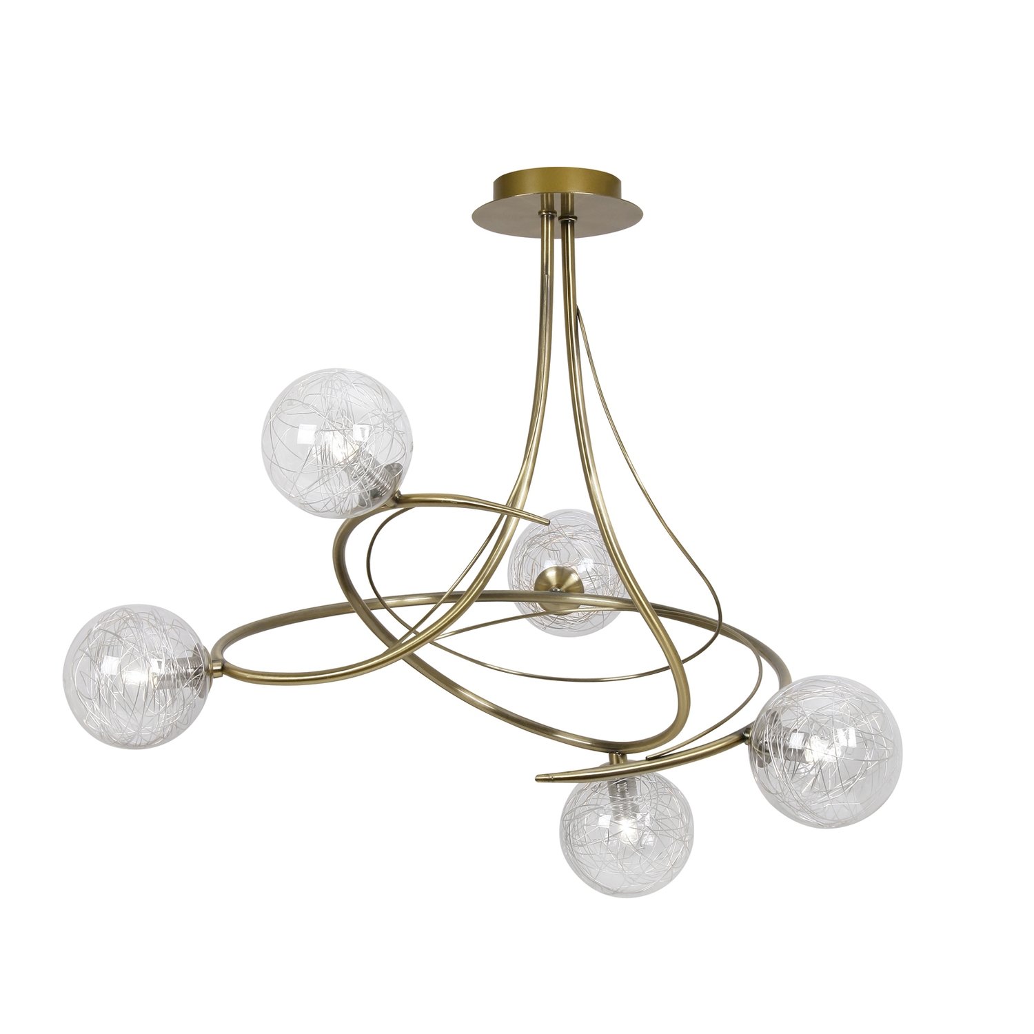 TABIA  Antique Brass 5 light fitting