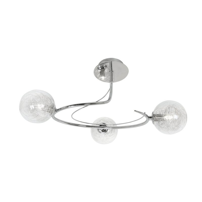 Tabia Chrome 3 Light Semi Flush Fitting