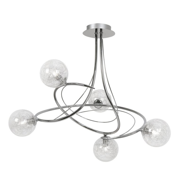 TABIA  polished chrome 5 light fitting