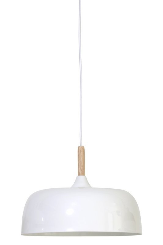 Light & Living Denise White & Wood Pendant