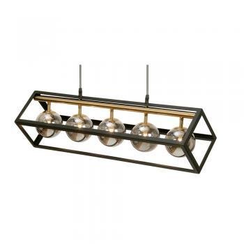 TERE 5 Light Black & Gold Bar Pendant