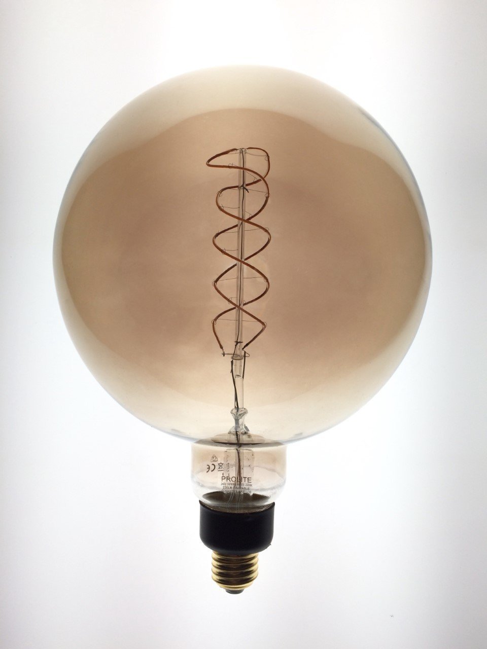 4W G200 GLOBE DIMMABLE SPIRAL FILAMENT LED SMOKED GLASS EFFECT