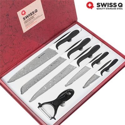 Swiss Q Stone Coated Knife Set ( 5 High Quality Knives )