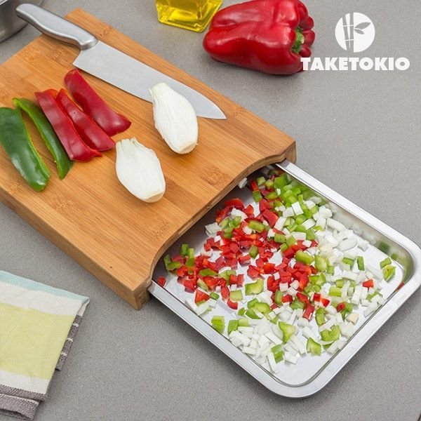 Bamboo Cutting Board With Tray Bamboo Cutting Board With Tray