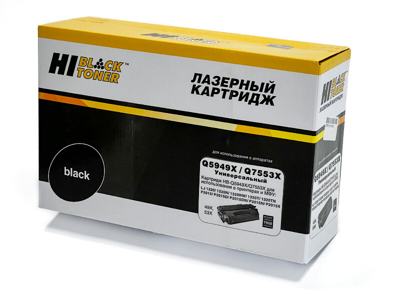 Картридж Hi-Black (HB-Q5949X/Q7553X) для HP LaserJet P2015/1320/3390/339, 7K