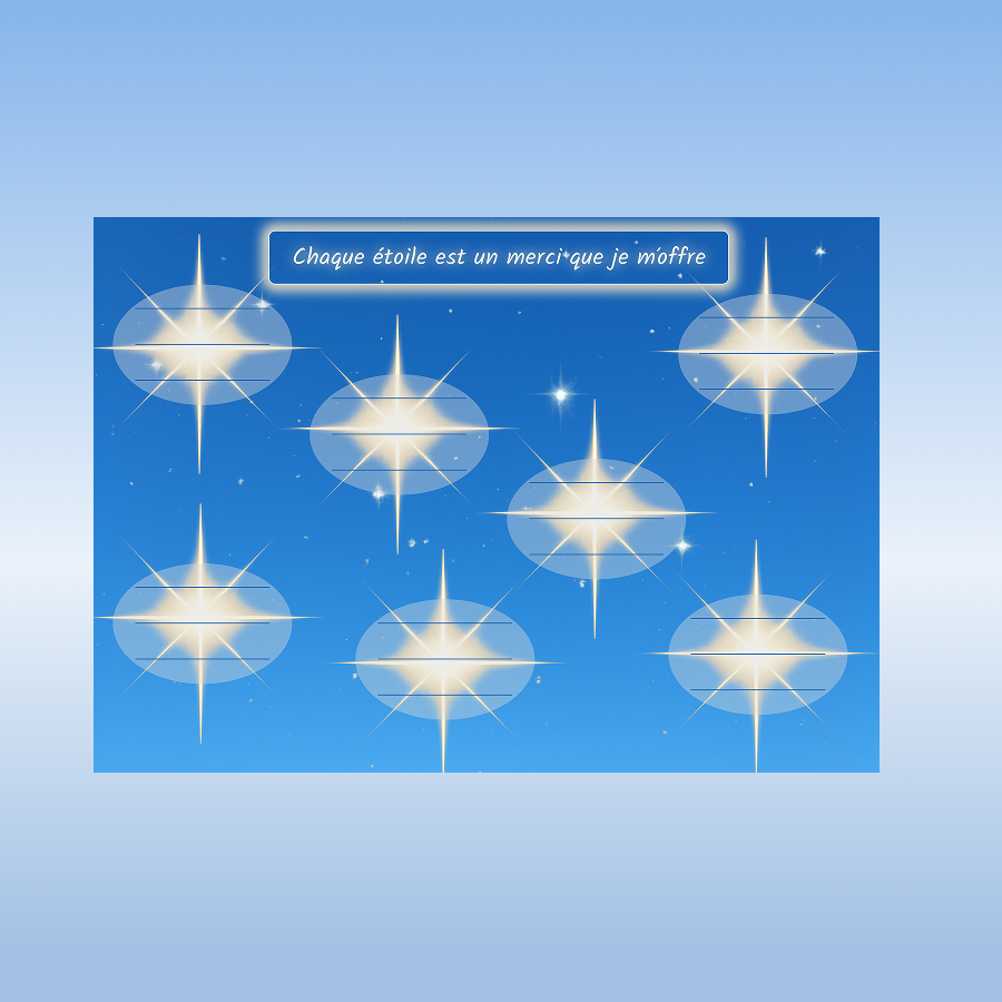 Tableau de Gratitude Étoiles