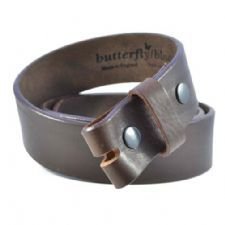 Dark Brown 40mm Italian Leather Belt, classic buckle optional