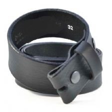 Black 40mm Italian Leather Belt, classic buckle optional