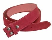 Hot Pink Suede 40mm Leather Belt, classic buckle optional