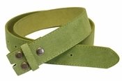 Lime Green Suede 40mm Leather Belt, classic buckle optional